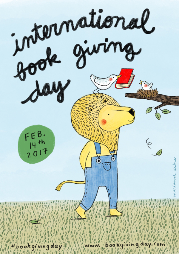 #bookgivingday 2017 Poster - Marianne Dubuc